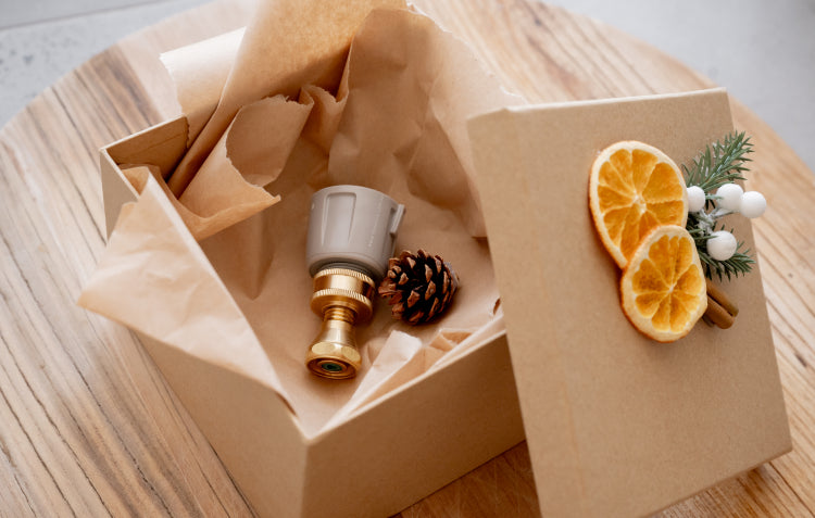 brass jet nozzle in christmas box