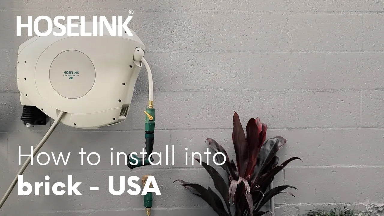How to install a Hoselink Retractable Hose Reel on to brick  