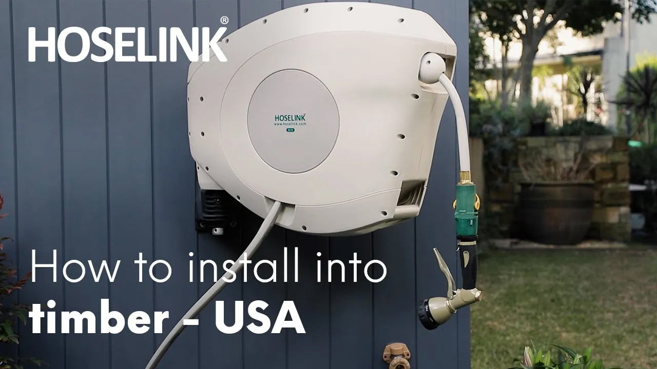 How to install a Hoselink Retractable Hose Reel on to timber  