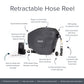 Classic 50ft Hi-Flow Retractable Hose Reel | Charcoal