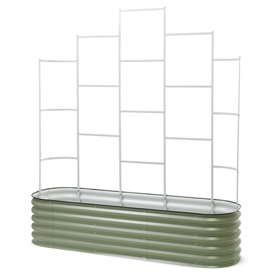 Studio image of the Metal Wall Trellis for 6 in 1 Garden Bed on white background