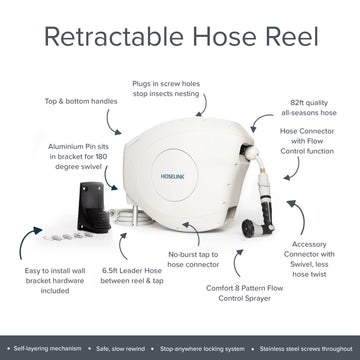 82ft Retractable Hose Reel Beige