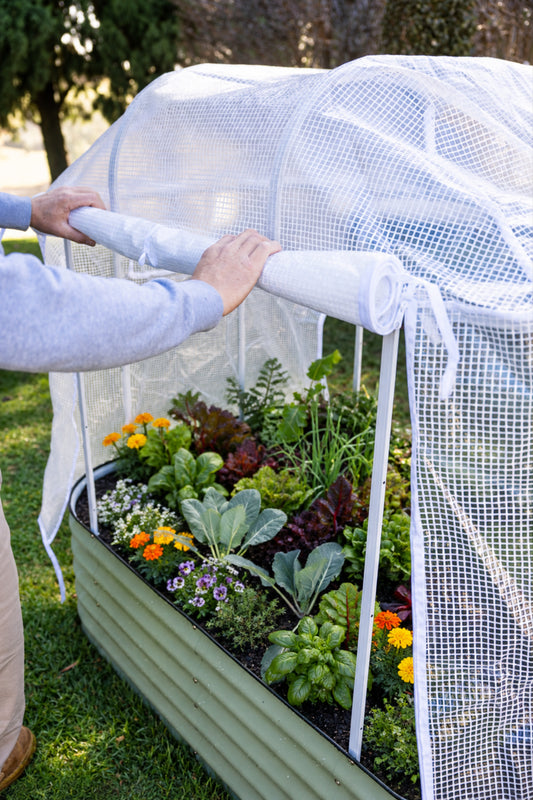 Year-round Greenhouse System for 9 in 1 Garden Bed