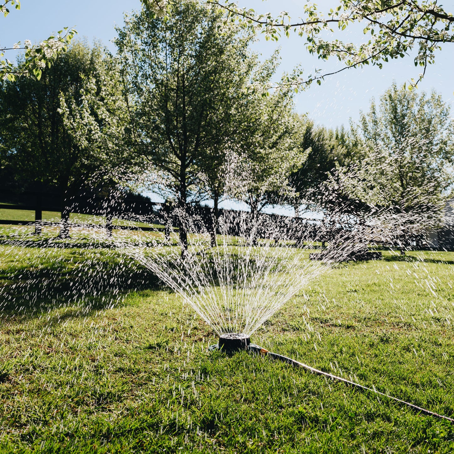 9 pattern sprinkler watering grass