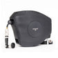 Charcoal 50ft Retractable Hose Reel against white background
