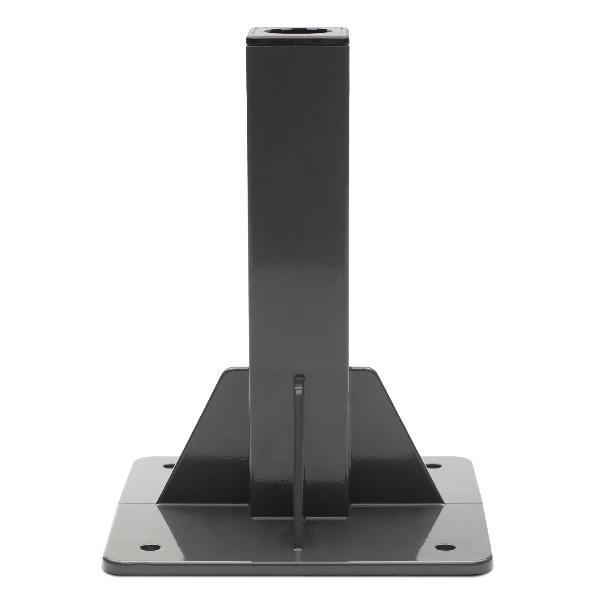 Black metal Ground Mount Classic Series on a white background