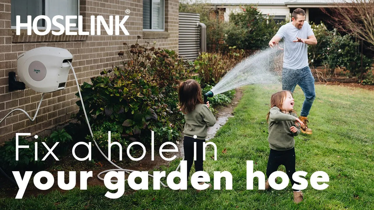 How to Fix a Hole in your Garden Hose using the Hoselink Retractable Reel Hose Repair Kit  