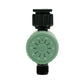 Manual Hose timer with sage green dial and black body on a white background