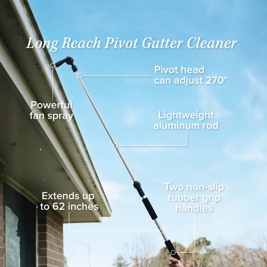 Long-reach Pivot Gutter Cleaner