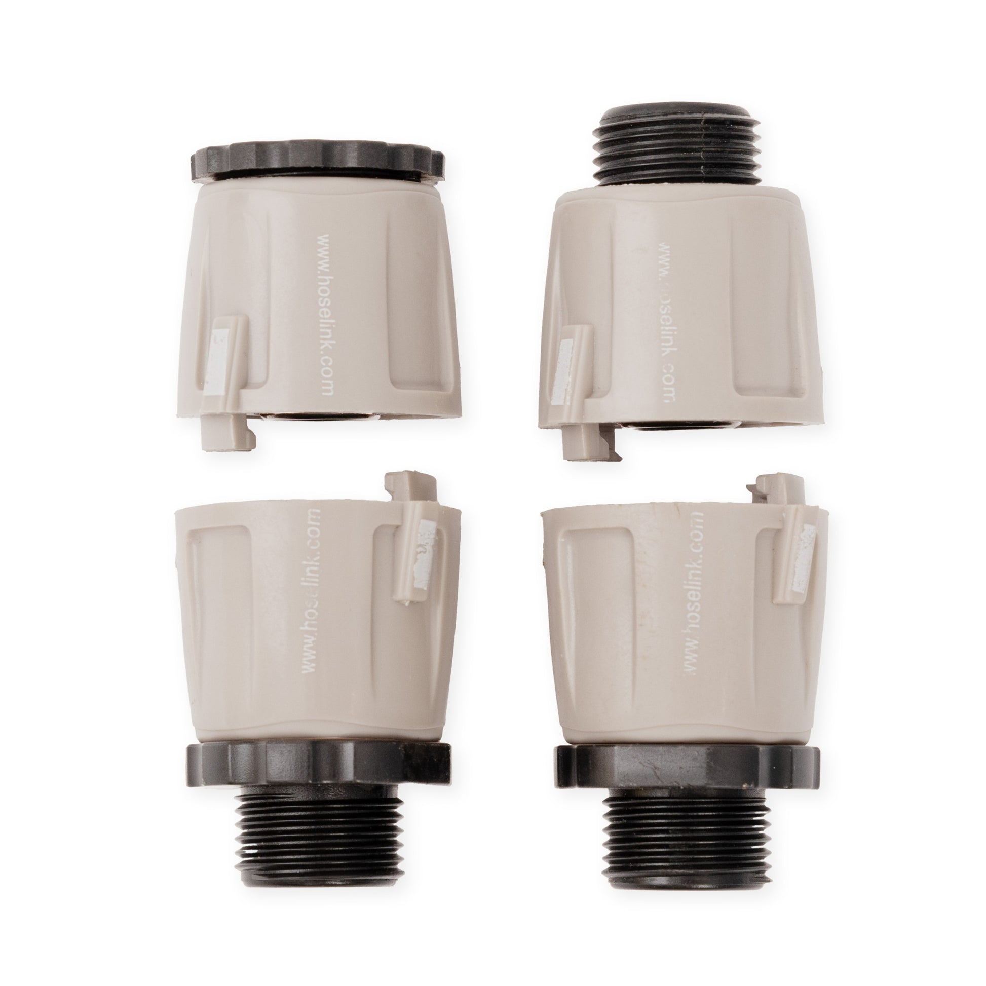Four assorted Hoselink Quick Connect Fittings